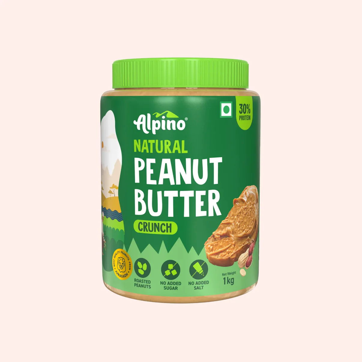 Alpino Natural Peanut Butter 1kg